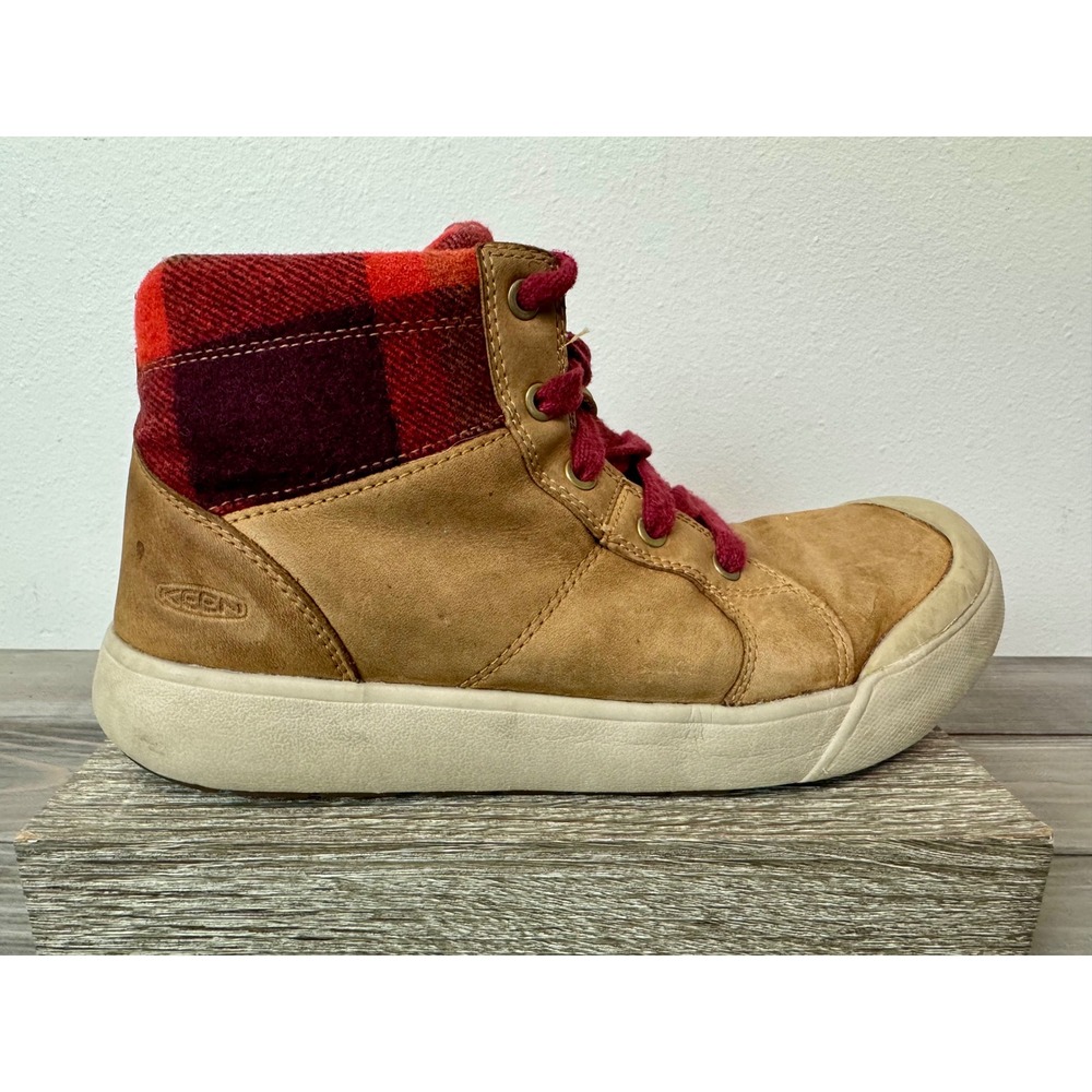 Keen Elena Mid Casual Hiking Trail Outdoors‎ Granola Plaid Size 8.5 - Picture 2 of 10